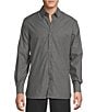 Cremieux Blue Label Heather Twill Solid Long Sleeve Woven Shirt, Color:Charcoal - Image 1