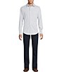 Cremieux Blue Label Interlock Coat Front Long Sleeve Geometric Print Knit Shirt, Color:White Multi - Image 3