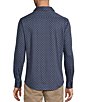 Cremieux Blue Label Interlock Coat Front Long Sleeve Geometric Print Knit Shirt, Color:Peacoat Multi - Image 2