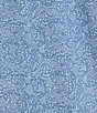 Color:Blue - Image 4 - Blue Label Lightweight Pique Jersey Paisley Short Sleeve Polo Shirt