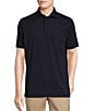 Color:Dark Navy - Image 1 - Blue Label Lightweight Pique Jersey Short Sleeve Polo Shirt