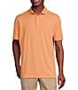 Color:Orange - Image 1 - Blue Label Lightweight Pique Printed Short Sleeve Polo Shirt