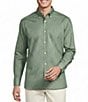Cremieux Blue Label Long Sleeve Button Down Twill Geometric Woven Shirt, Color:Four Leaf Clover - Image 1