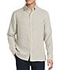 Cremieux Blue Label Long Sleeve Spread Solid French Linen Woven Shirt - Image 1