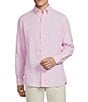 Cremieux Blue Label Long Sleeve Spread Solid French Linen Woven Shirt - Image 5