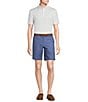 Color:Medium Blue - Image 3 - Blue Label Madison Classic Fit Printed Performance Stretch 9#double; Inseam Shorts