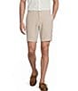 Cremieux Blue Label Madison Flat Front Linen Blend 8#double; Inseam Shorts - Image 1