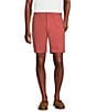 Cremieux Blue Label Madison Relaxed Fit Flat Front Comfort Stretch 9#double; Inseam Shorts, Color:Vintage Berry - Image 1
