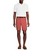 Cremieux Blue Label Madison Relaxed Fit Flat Front Comfort Stretch 9#double; Inseam Shorts, Color:Vintage Berry - Image 3