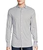 Color:Lucent White - Image 1 - Blue Label Medallion Print Long Sleeve Interlock Coatfront Shirt
