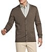 Cremieux Blue Label Merino Wool Cardigan, Color:Brown Heather - Image 1