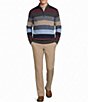 Cremieux Blue Label Multi Stripe Wool Quarter-Zip Sweater - Image 3
