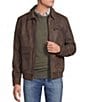 Cremieux Blue Label Patch Pocket Leather Bomber Jacket - Image 1