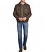 Cremieux Blue Label Patch Pocket Leather Bomber Jacket - Image 3