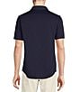 Color:Peacoat Blue - Image 2 - Blue Label Performance Jacquard Short Sleeve Coatfront Shirt