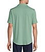 Cremieux Blue Label Performance Solid Seersucker Short Sleeve Coat Front Shirt - Image 6