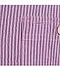 Color:Light Purple - Image 4 - Blue Label Performance Strech Short-Sleeve Seersucker Stripe Woven Shirt