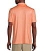 Color:Orange - Image 2 - Blue Label Performance Stretch Beach Print Short Sleeve Polo Shirt
