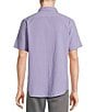 Cremieux Blue Label Performance Stretch Check Seersucker Short Sleeve Woven Shirt, Color:Lavender - Image 2