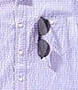 Cremieux Blue Label Performance Stretch Check Seersucker Short Sleeve Woven Shirt, Color:Lavender - Image 5