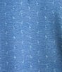 Color:Medium Blue - Image 4 - Blue Label Performance Stretch Flamingo Print Short Sleeve Polo Shirt