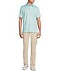 Cremieux Blue Label Performance Stretch Geo Print Short Sleeve Polo Shirt, Color:Aqua Multi - Image 3