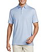 Cremieux Blue Label Performance Stretch Geo Print Short Sleeve Polo Shirt - Image 5