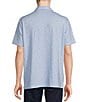 Color:Chambray - Image 2 - Blue Label Performance Stretch Golf Print Short Sleeve Polo Shirt