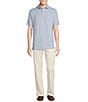 Color:Chambray - Image 3 - Blue Label Performance Stretch Jacquard Short Sleeve Polo Shirt