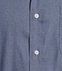 Cremieux Blue Label Performance Stretch Solid Twill Long Sleeve Woven Shirt, Color:Navy Heather - Image 4