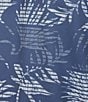 Color:Medium Blue - Image 4 - Blue Label Performance Stretch Striped Palm Leaf Printed Short Sleeve Polo Shirt