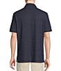 Color:Peacoat Blue - Image 2 - Blue Label Performance Stretch Textured Striped Short Sleeve Polo Shirt