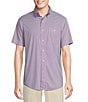 Color:Rose Violet - Image 1 - Blue Label Performance Stretch Twill Checked Short Sleeve Woven Shirt