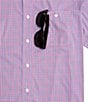 Color:Rose Violet - Image 5 - Blue Label Performance Stretch Twill Checked Short Sleeve Woven Shirt