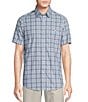 Color:Multicolor - Image 1 - Blue Label Performance Stretch Twill Plaid Short Sleeve Woven Shirt