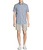 Color:Multicolor - Image 3 - Blue Label Performance Stretch Twill Plaid Short Sleeve Woven Shirt
