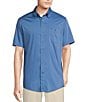 Color:Blue - Image 1 - Blue Label Performance Stretch Twill Short Sleeve Woven Shirt