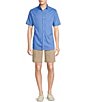 Color:Pool Blue - Image 3 - Blue Label Performance Twill Solid Short Sleeve Woven Shirt