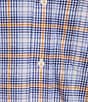 Color:Pool Blue - Image 4 - Blue Label Plaid Pique Knit Oxford Short-Sleeve Woven Shirt