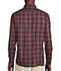 Color:Cabernet - Image 2 - Blue Label Plaid Rayon Twill Long-Sleeve Spread Collar Woven Shirt
