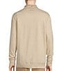 Color:Oatmeal Heather - Image 3 - Blue Label Printed French Rib Reversible Quarter-Zip Pullover