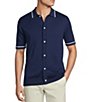 Cremieux Blue Label Provence Collection Short Sleeve Coat Front Sweater - Image 1