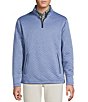 Cremieux Blue Label Quilted Quarter-Zip Pullover, Color:Cobalt Heather - Image 1
