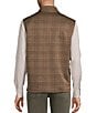 Cremieux Blue Label Quilted Sleeveless Patterned Full Zip Vest, Color:Brown Heather - Image 2