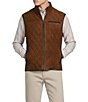 Cremieux Blue Label Quilted Suede Vest, Color:Cognac - Image 1