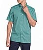 Cremieux Blue Label Short Sleeve Button Down Performance BRRR Solid Woven Shirt - Image 1