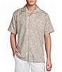 Cremieux Blue Label Short Sleeve Camp Leaf Floral Woven Shirt - Image 1