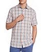 Cremieux Blue Label Short Sleeve Spread Plaid Woven Shirt - Image 1
