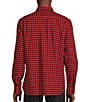 Color:Red - Image 2 - Blue Label Slim Fit Buffalo Check Oxford Long Sleeve Woven Shirt