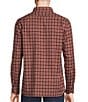 Color:Cabernet - Image 2 - Blue Label Slim Fit Checked Jaspe Twill Long-Sleeve Woven Shirt